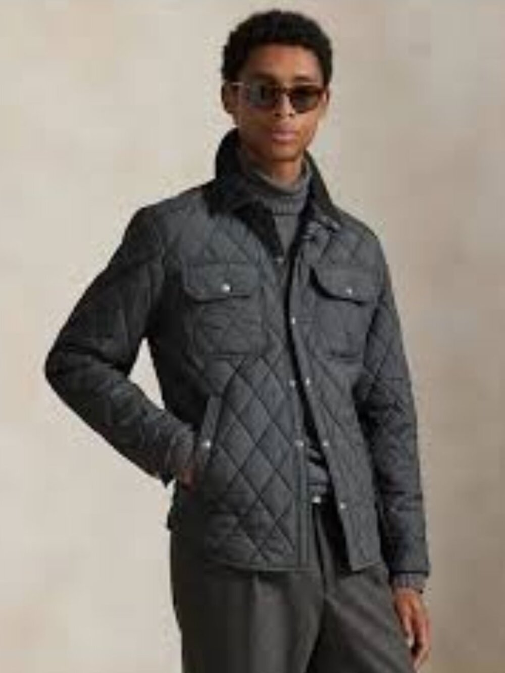 Polo Ralph Lauren NWOT Men's Beaton Quilted Snap-Front Jacket Size XL in Gray